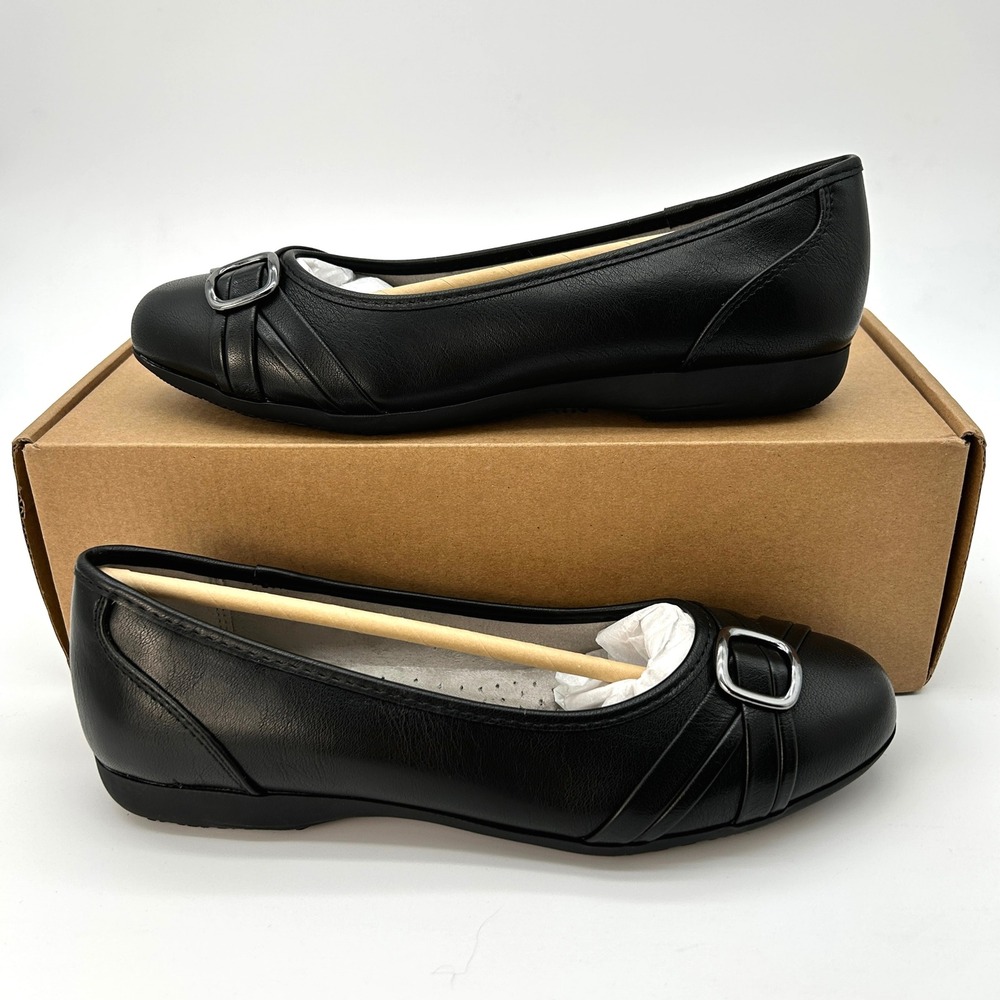Ballet Flats Cliffs by White Mountain Calming Womens Size 7 Black Cushioned NEW